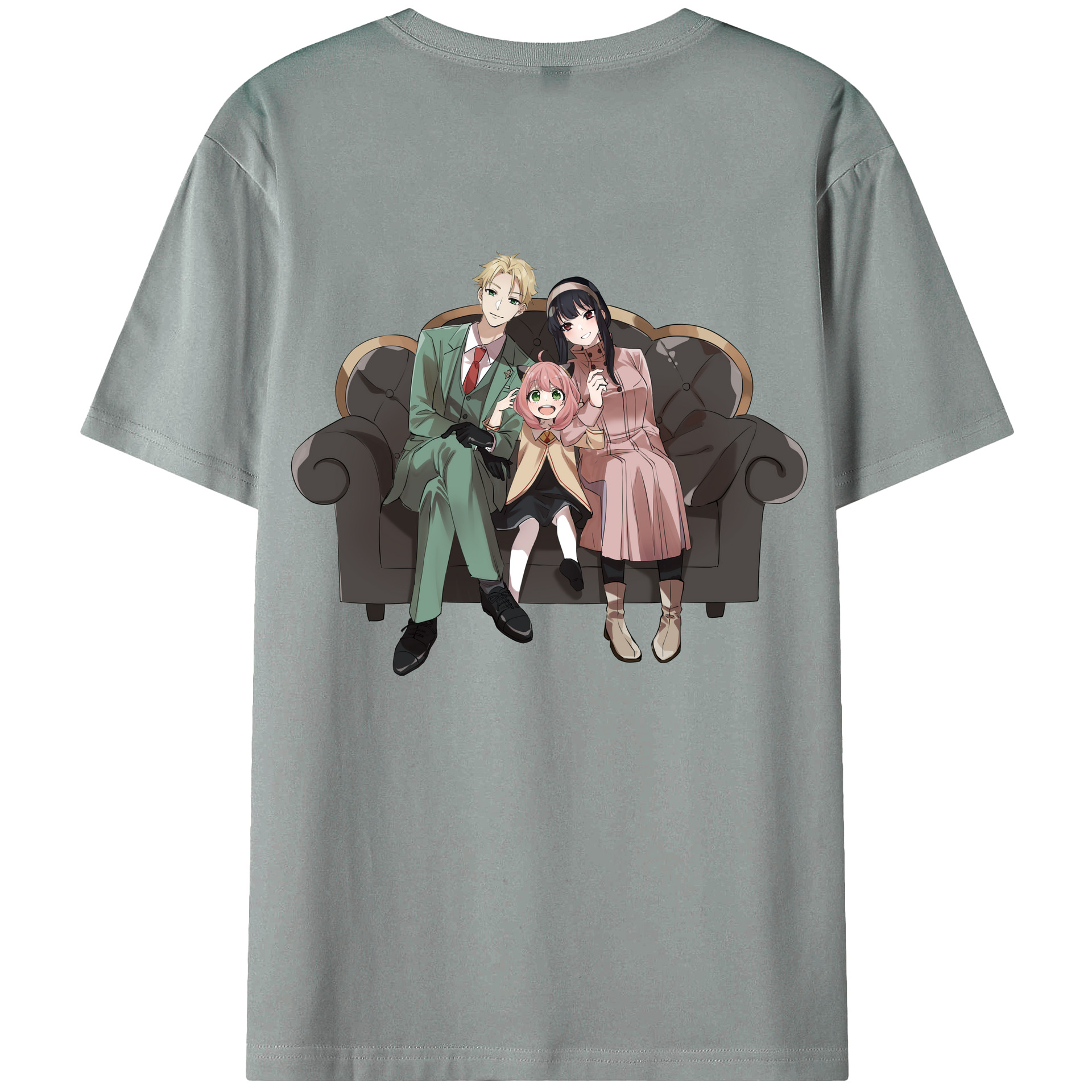 （画像用） SPY×FAMILY间谍家家酒 綿100％ メンズ半袖Tシャツ（バックプリント） 通気性